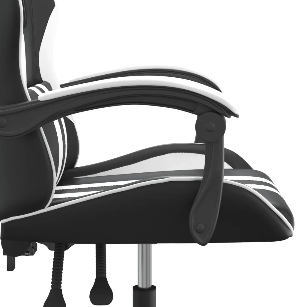 vidaXL Sedia da Gaming Nero e Bianco in Similpelle