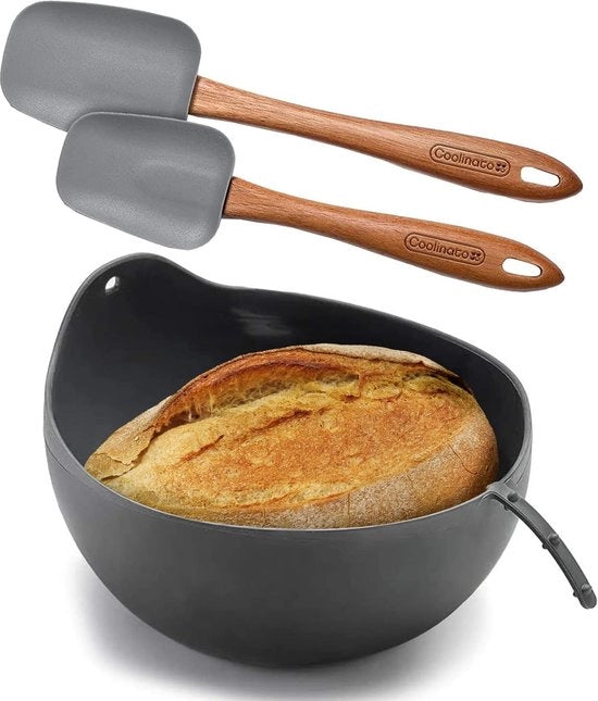 Combinatore siliconizzato 3 in 1, forma per pane da cuocere, mescolare e bollire, resistente al calore fino a 230 °C, inclusi 2 cucchiai da cucina.