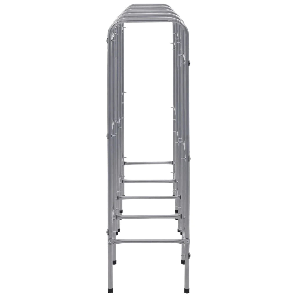 Ripiano portaoggetti per 12 casse 190 x 33 x 116 cm acciaio argentato 02_0000641