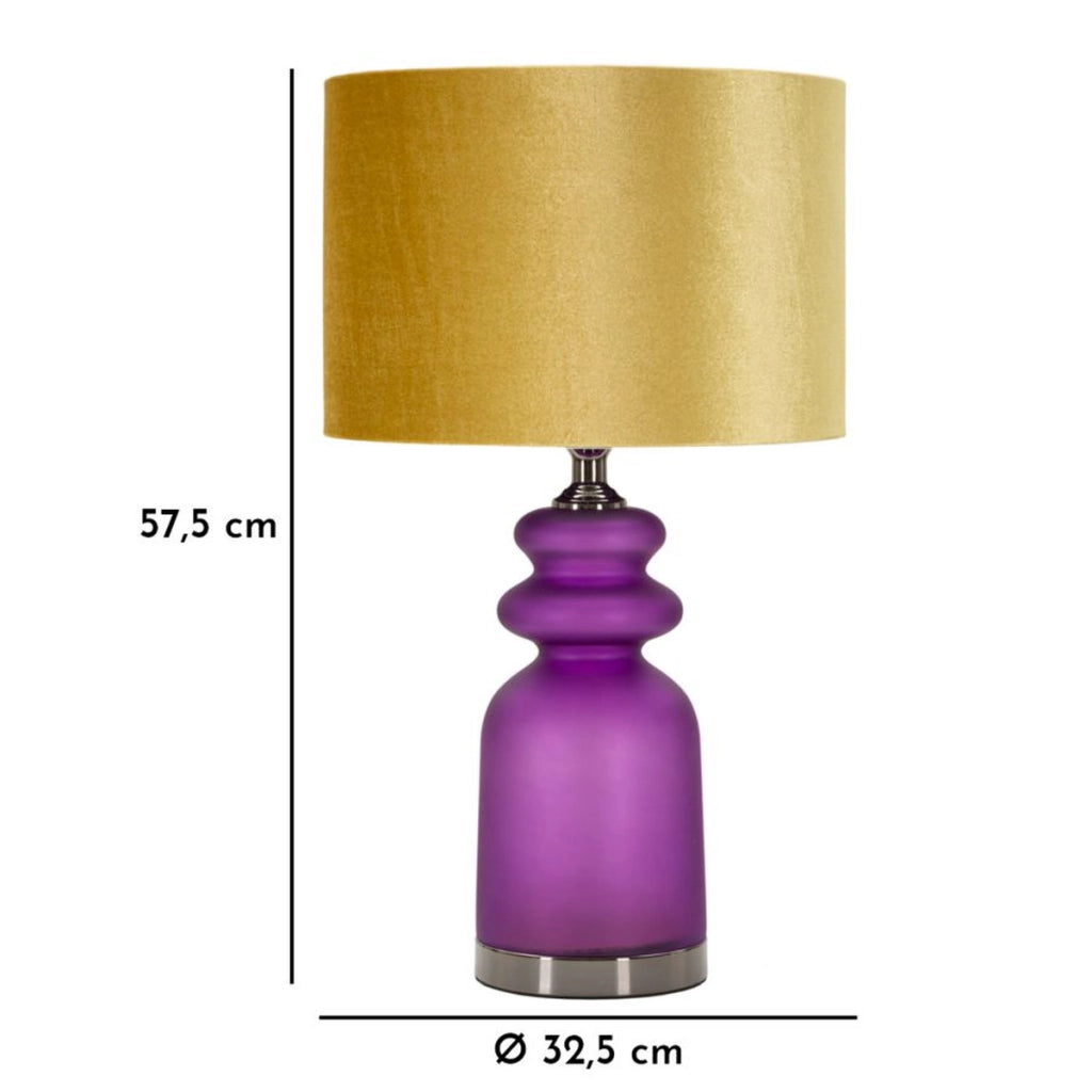 Lampada da Tavolo VKH179, Viola, Metallo, 32,5x32,5x57,5 cm