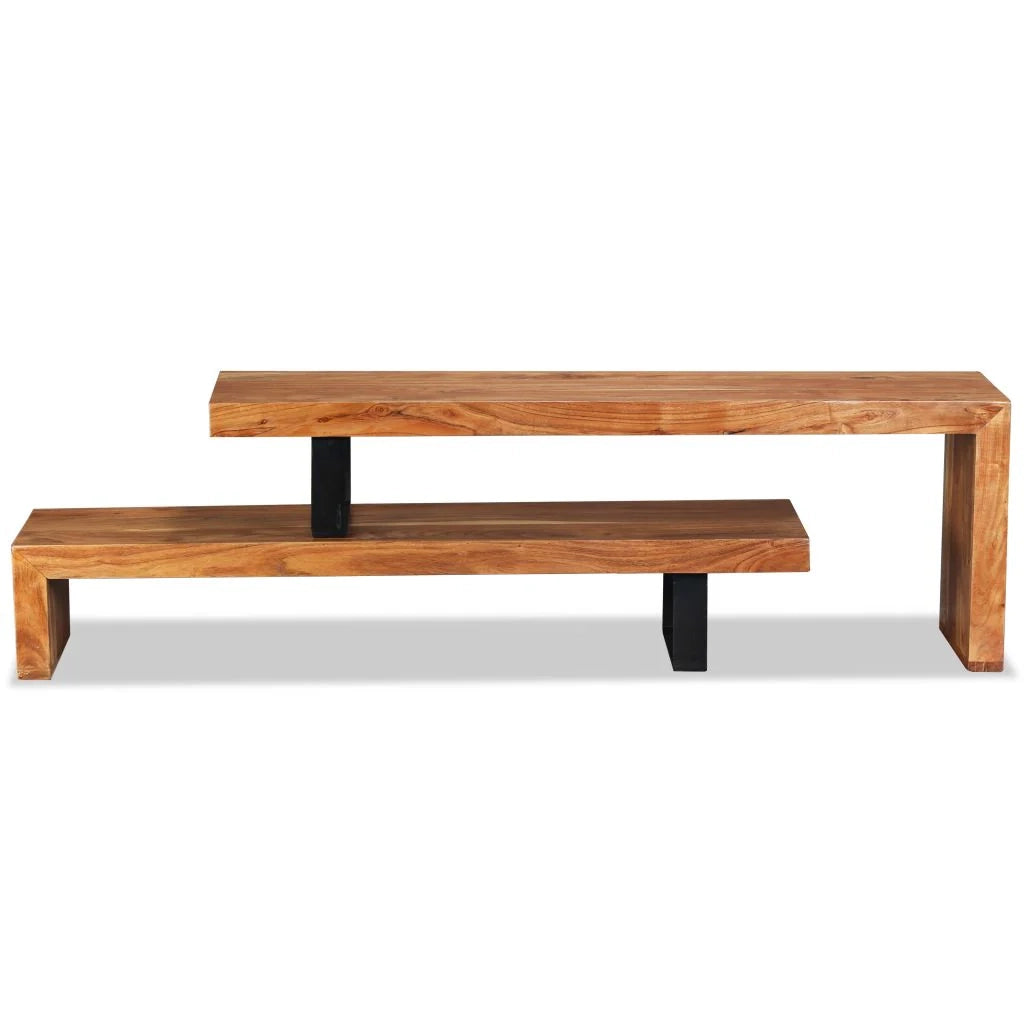 Pratico mobile porta TV/credenza di design in legno massello di acacia 2502036