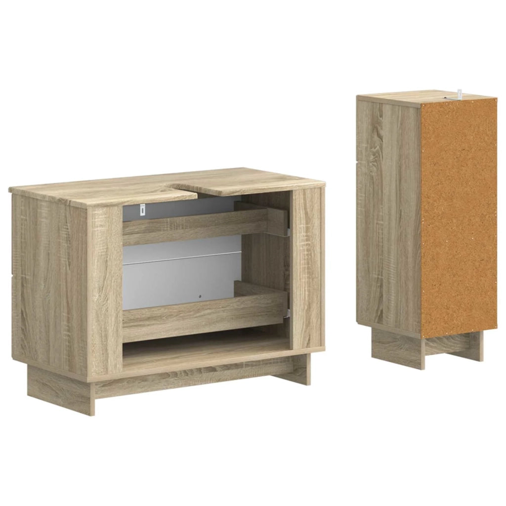 Set di Armadi da Bagno da 2 Pezzi EDE Rovere Sonoma 3417659
