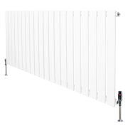 Radiatore Orizzontale 600 x 1400 mm con Valvole TRV Bianco
