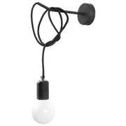 Applique da parete NIKOLO nera metallo corda E27 Pure Lume
