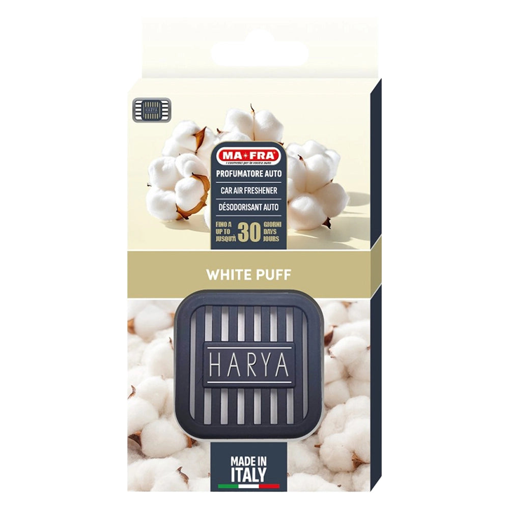 PROFUMATORE PER AUTO 'HARYA' 'White Puff' - profumo muschiato fruttato  - MA-FRA