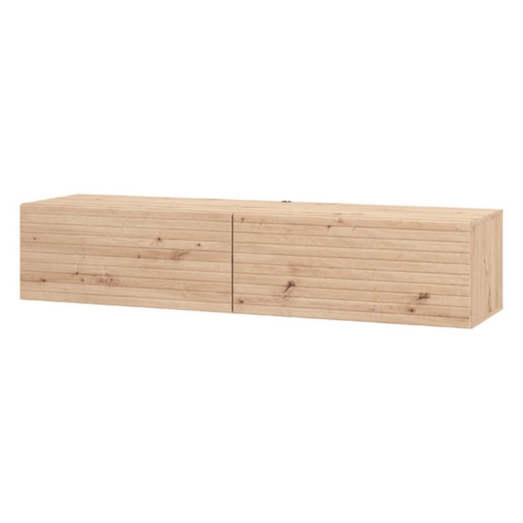 Cedrasco, Mobile Porta tv un Ripiano, 154x41.5x32h cm Marrone Rovere Nodi