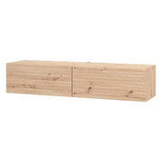 Cedrasco, Mobile Porta tv un Ripiano, 154x41.5x32h cm Marrone Rovere Nodi