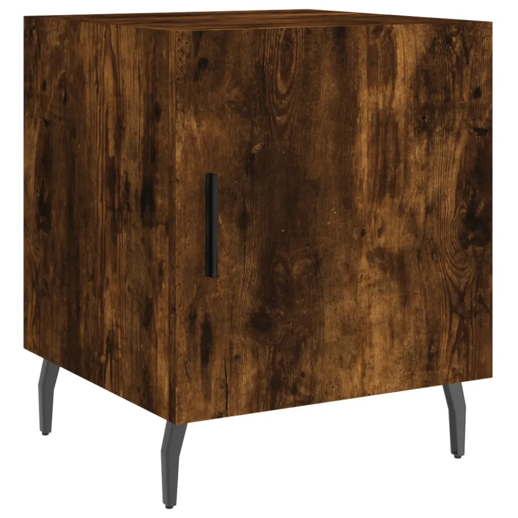 Comodini 2 pz-Set di 2 Tavolino da notte Rovere Fumo 40x40x50 cm in Legno Multistrato 676374