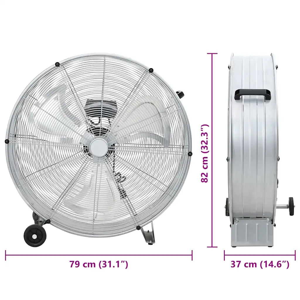 Ventilatore a tamburo Argento 79 x 37 x 82 cm Alluminio 42001424