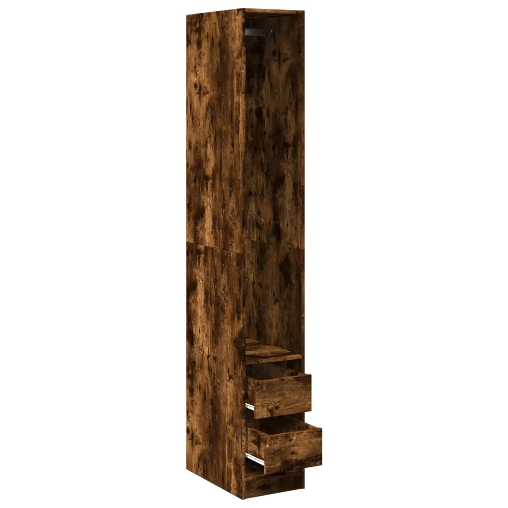 Armadio Rovere Fumo 30x50x200 cm in Legno Multistrato CFW9217761