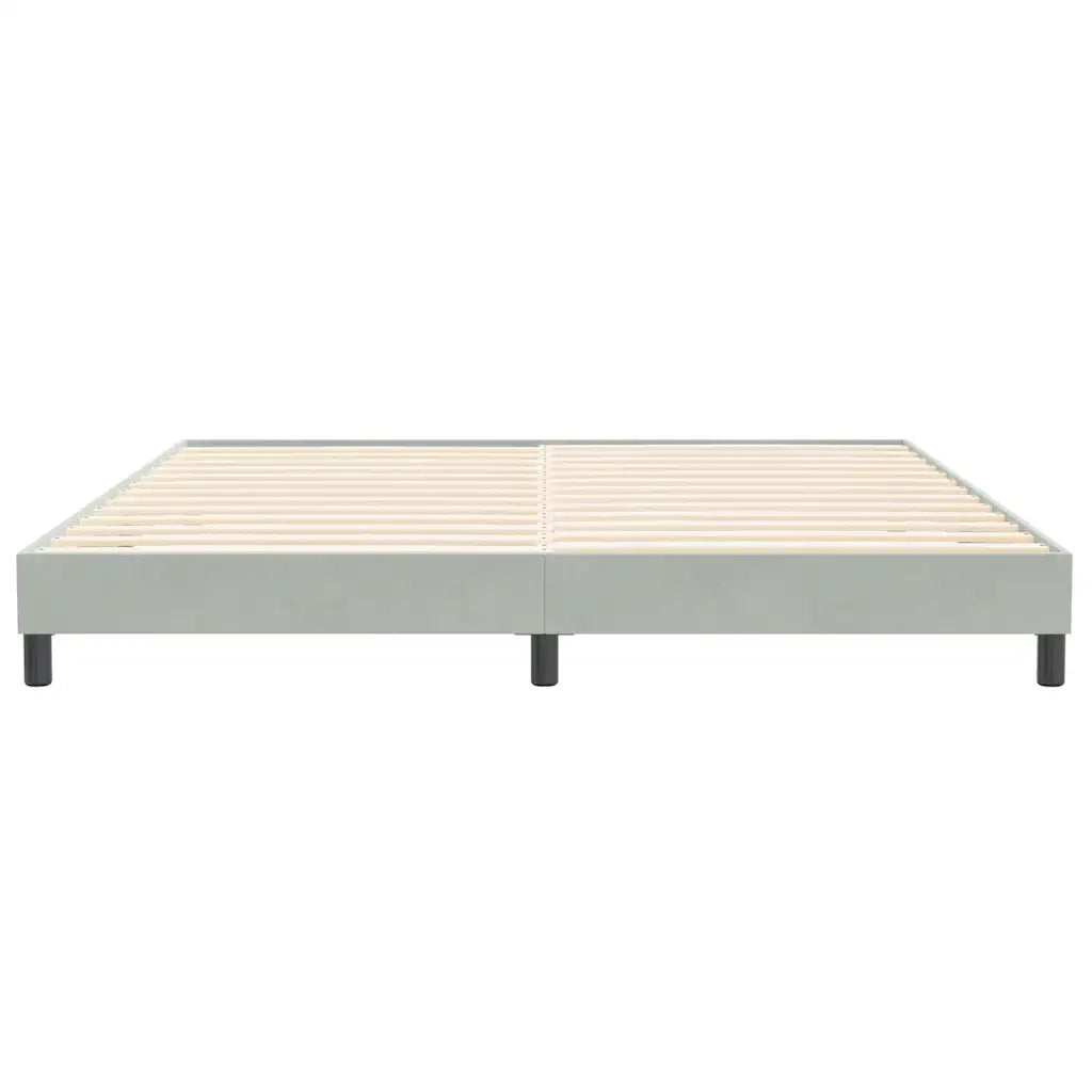 Letto a Molle senza Materasso Grigio Chiaro 200x220cm Velluto 3315891