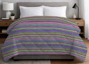 Trapuntino Piumino Estivo Primaverile 100gr/mq Leggero Disegno Baia - 1 Piazza E Mezza - Lilla