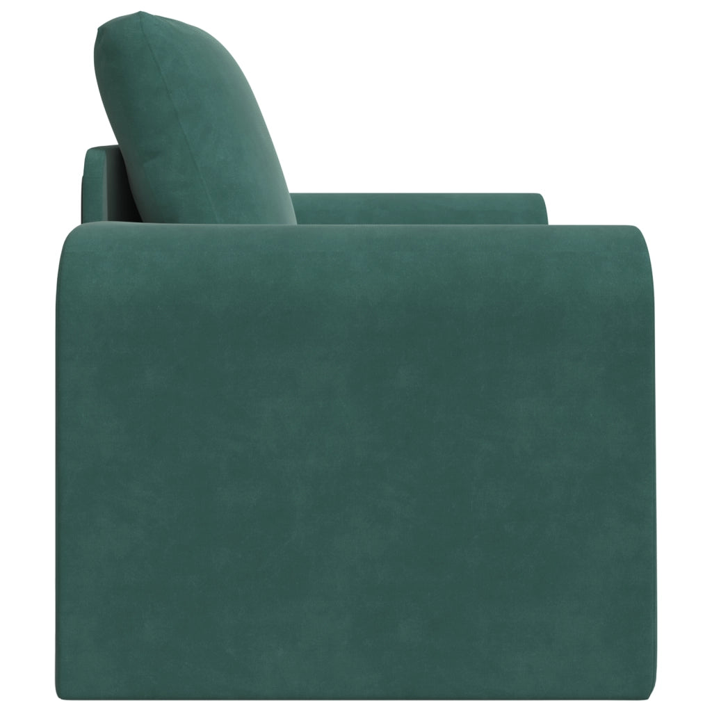 Divano Letto 2-in-1 Verde Scuro 98x71x83 cm