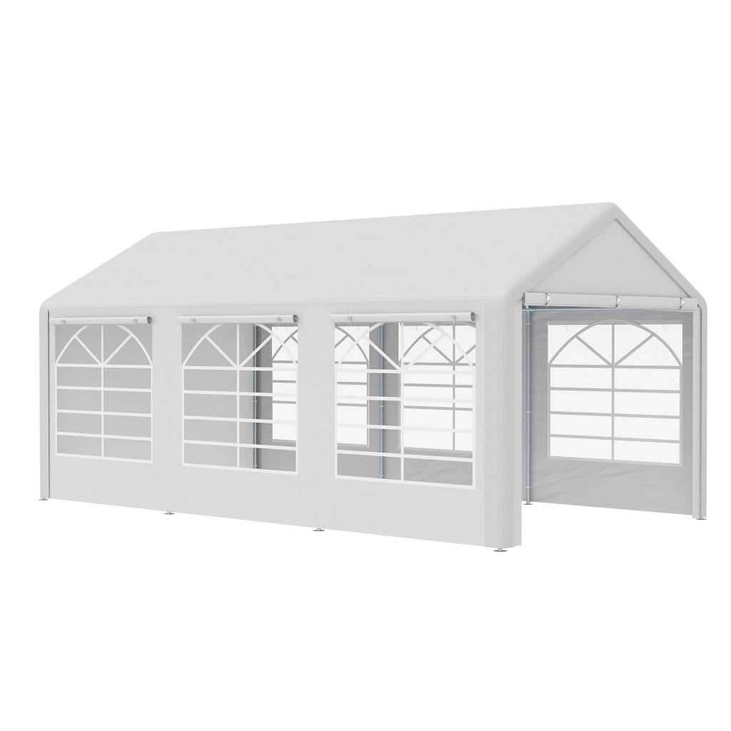 Tenda da giardino 6x3m ¨C zephmum ¨C 4 pareti 6 finestre bianco