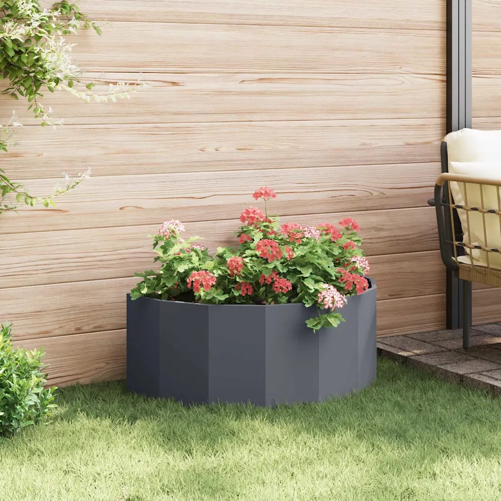 Fioriera | Cassetta per fiori | Vaso Antracite 90 x 45 x 35 cm Acciaio