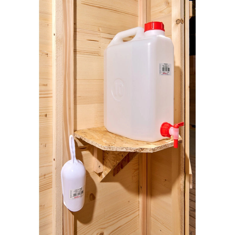 Casetta in legno con WC secco, lavamani e LED solare – 120x160 cm – pannelli 16 mm – toilette autonoma da esterno – ED1419WC Foresta