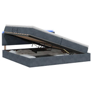 Letto con contenitore LED e materasso Grigio Scuro 200 x 200 cm 3459271