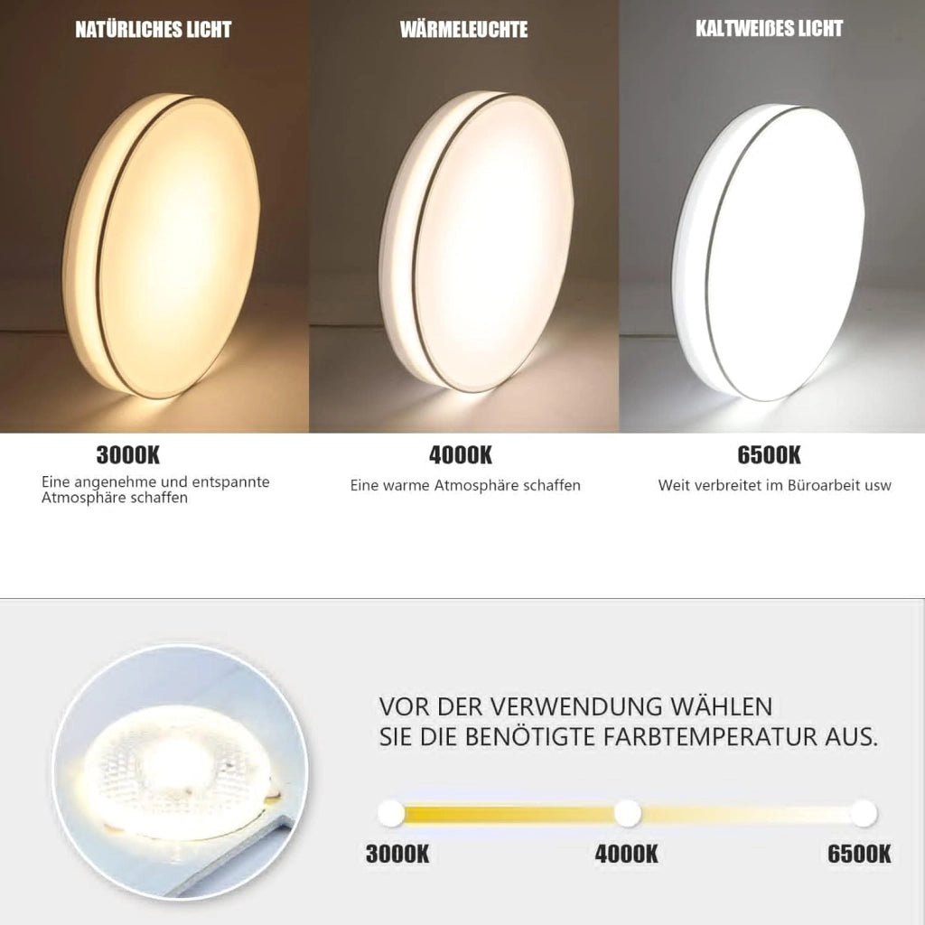ZMH Lampada da soffitto plafoniera LED 38 cm dimmerabile telecomando rotonda bianca tessuto per soggiorno camera cucina