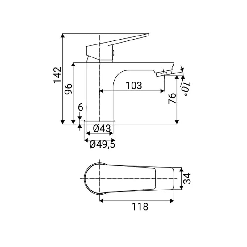 Miscelatore Lavabo Serie Milton Cromato