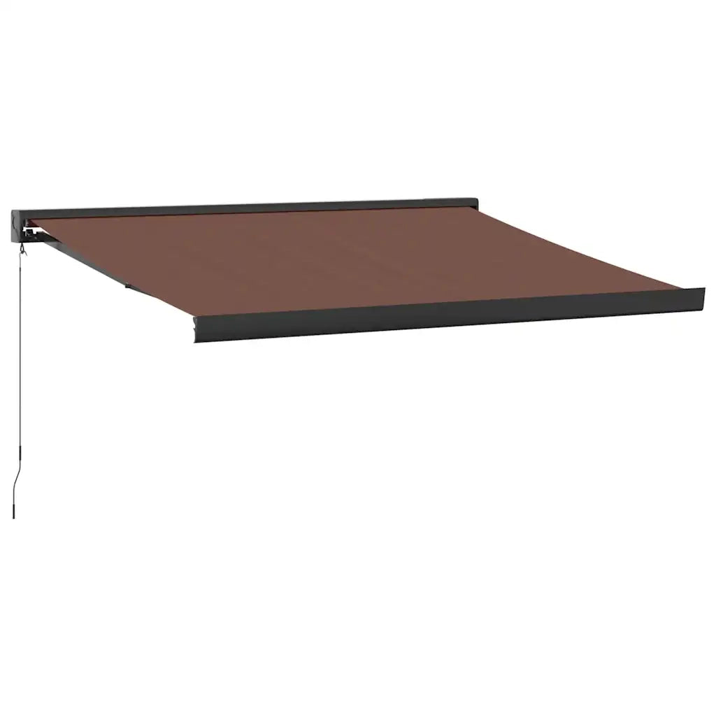 Tenda Sole Retrattile Manuale 350x250 cm Marrone 3215724