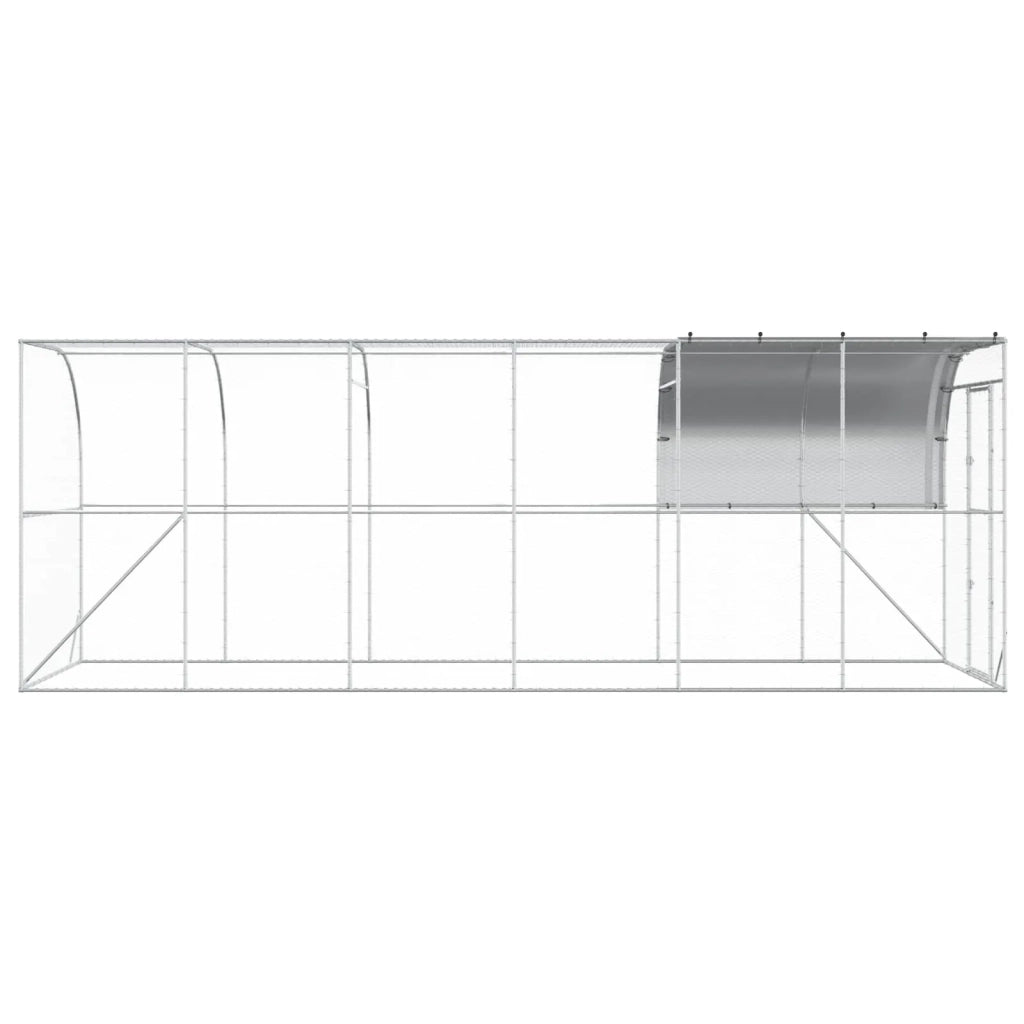 Gabbia per Polli Contro il Muro Argento 600 x 200 x 215 cm 3434742