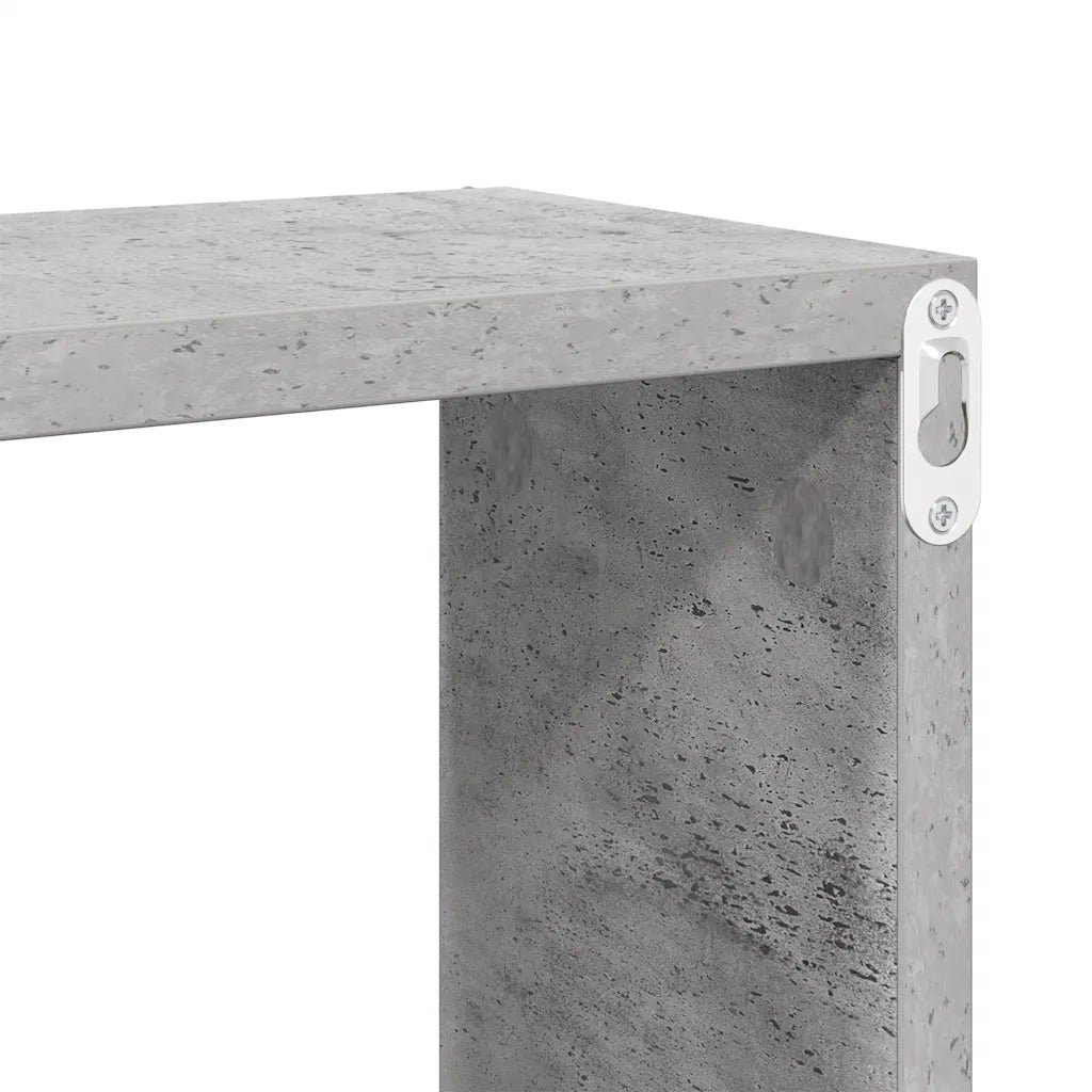Mensole Parete a Cubo 4 pz Grigio Cemento 30x15x30 cm 807011