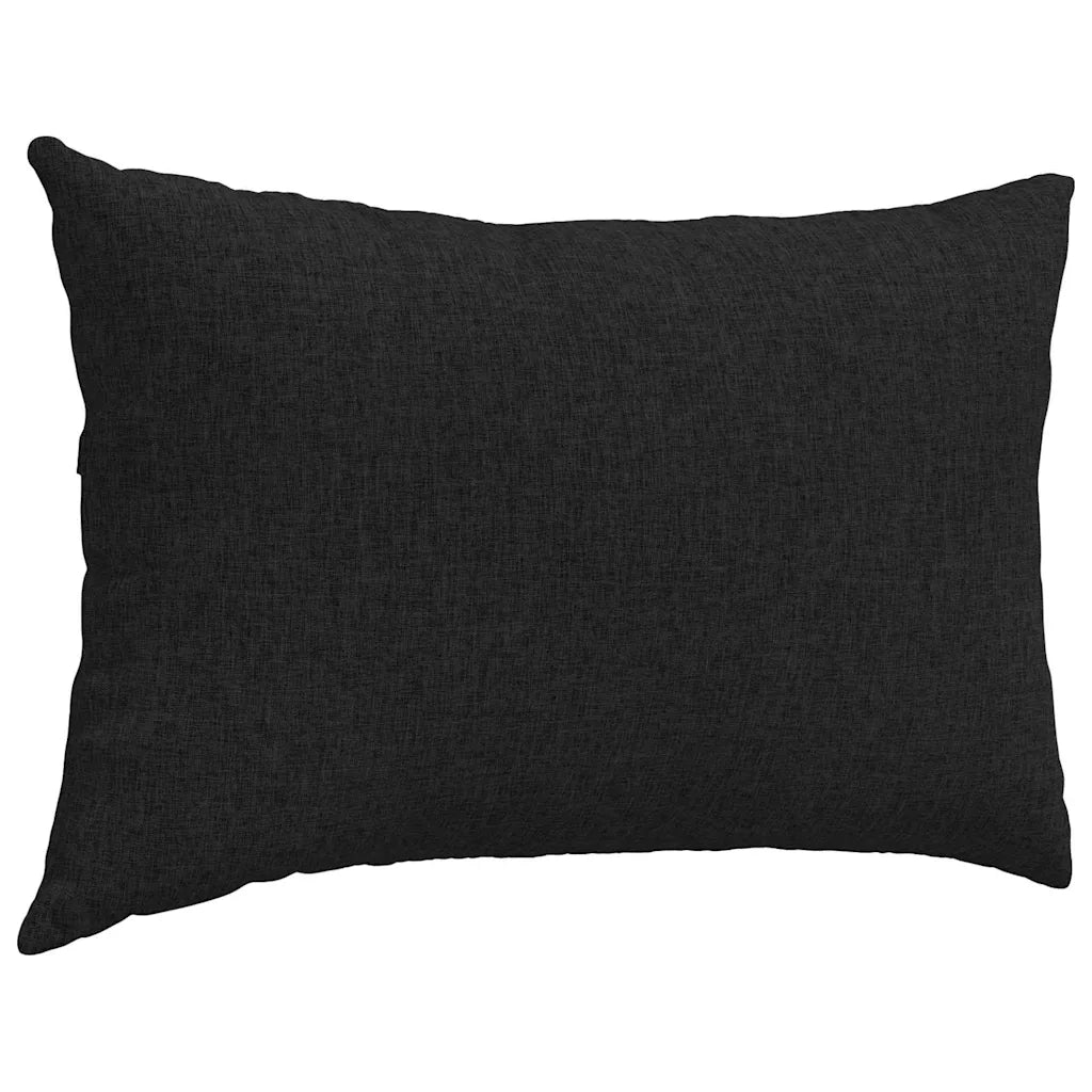 Cuscini da Divano 2 pcs Nero 60 x 40 cm Tessuto