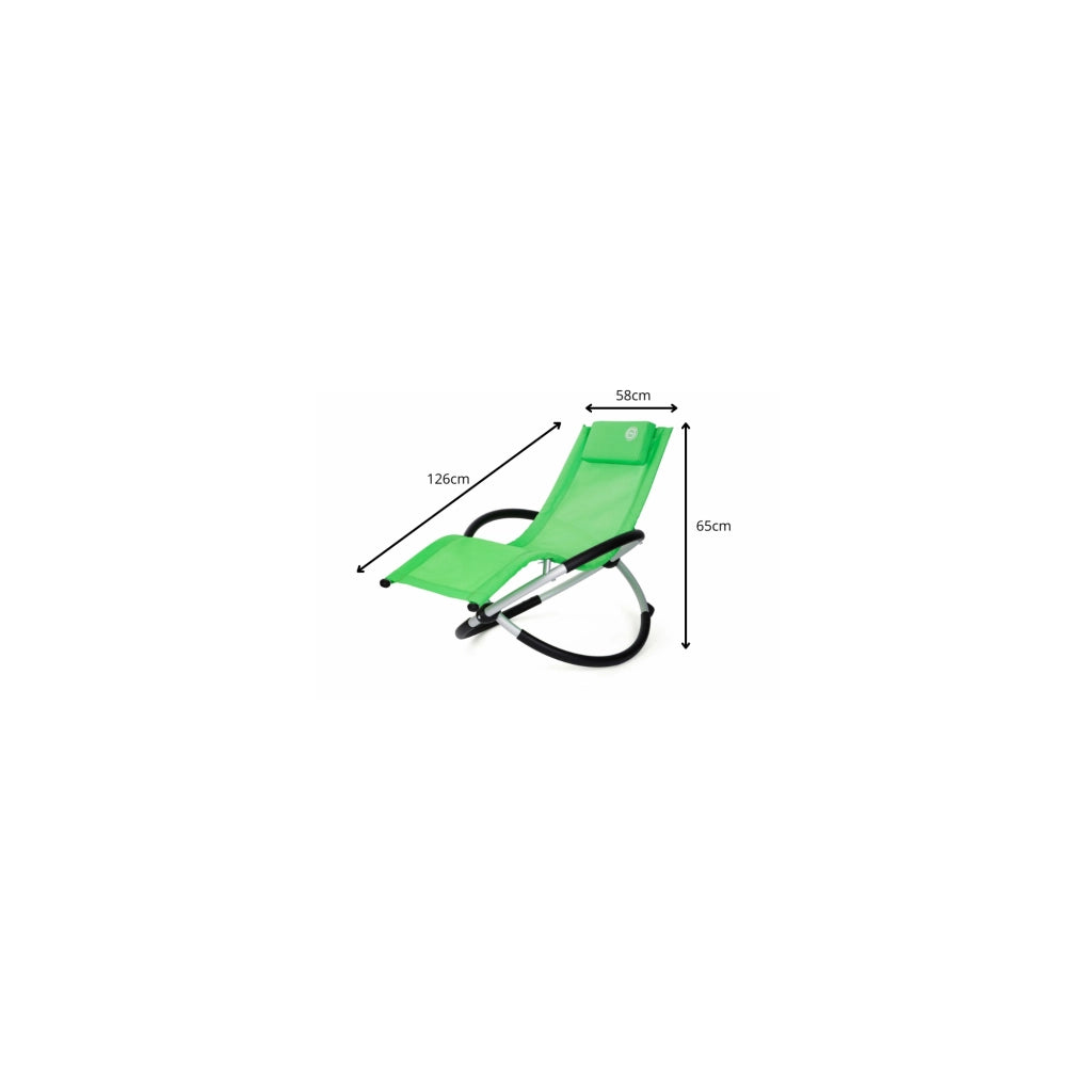 Sedia a dondolo per bambini - O'Kids - Verde - Dimensioni : 128 x 58 x 65 cm