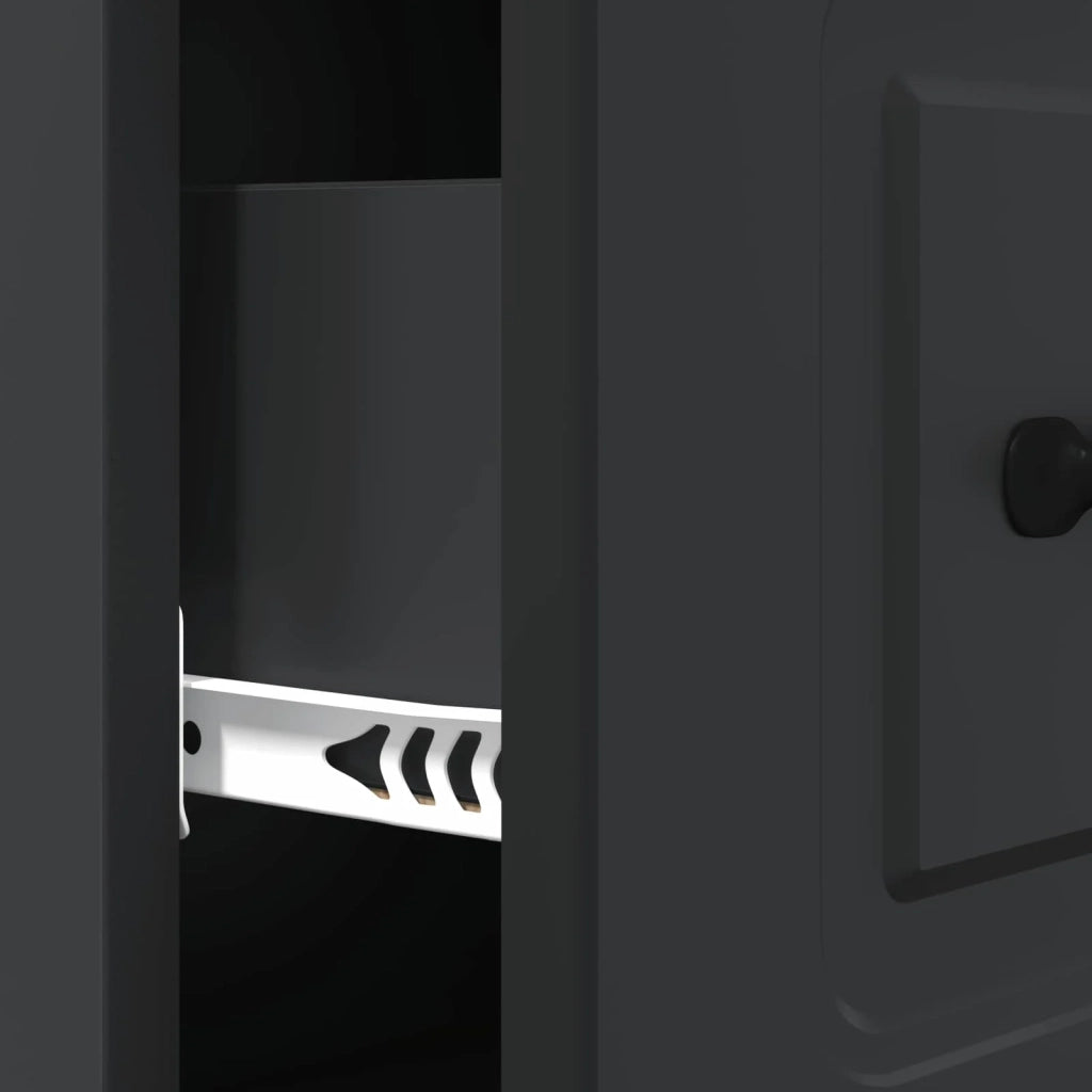 Mobile con Cassetti Nero 66 x 34,5 x 87 cm Legno ingegnerizzato