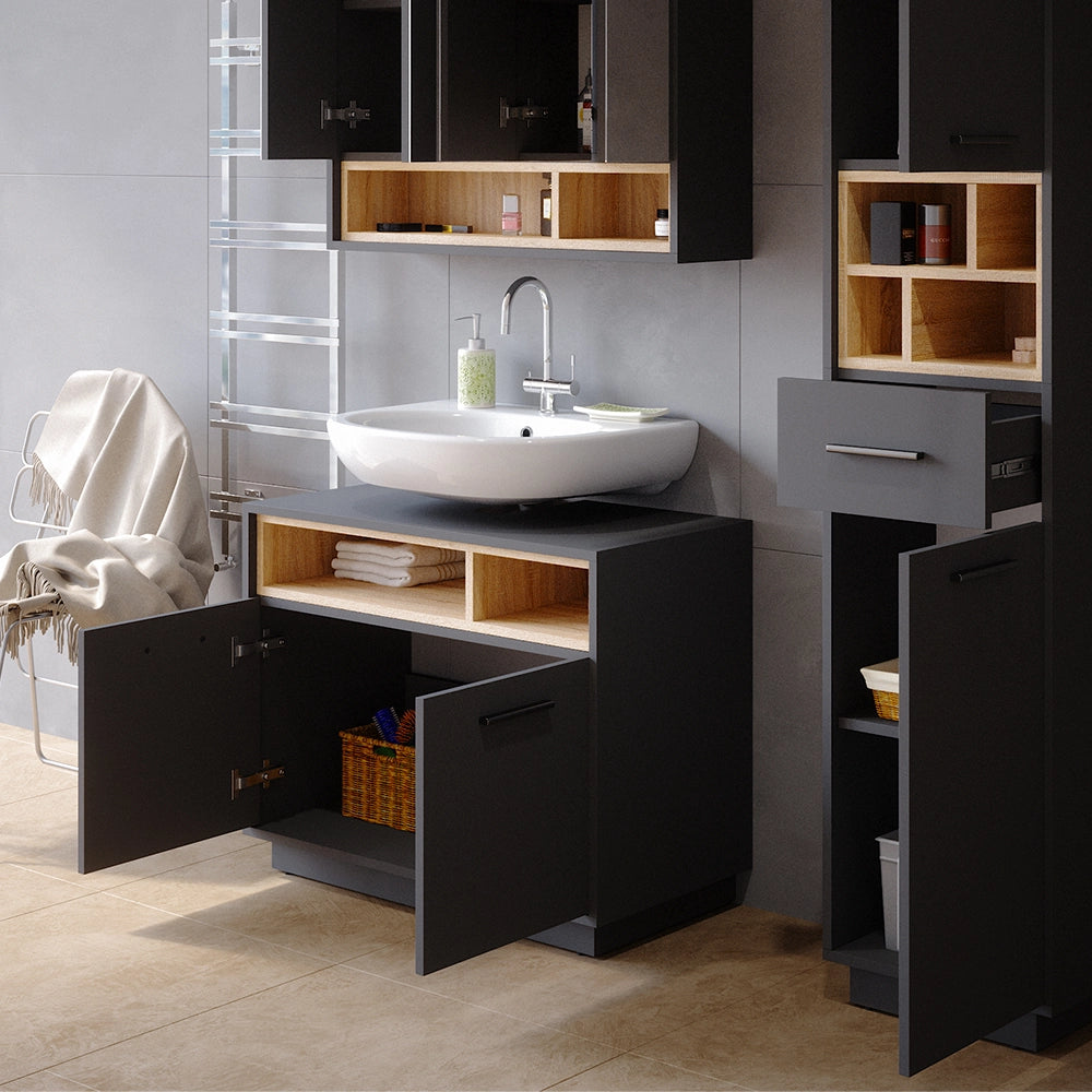 Vicco Mobile sottolavabo per bagno Antracite 80 x 64 cm