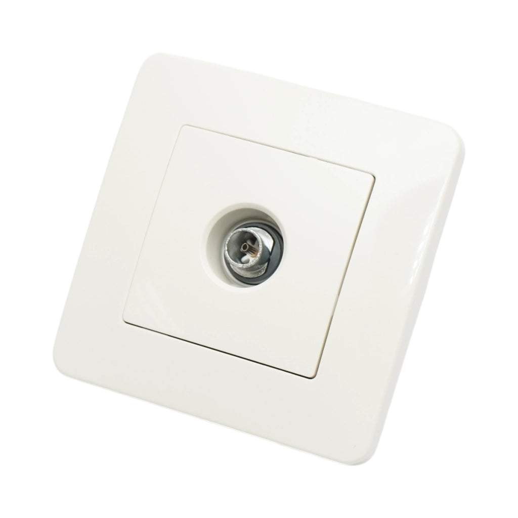 Presa TV da incasso bianca PC 80x80mm