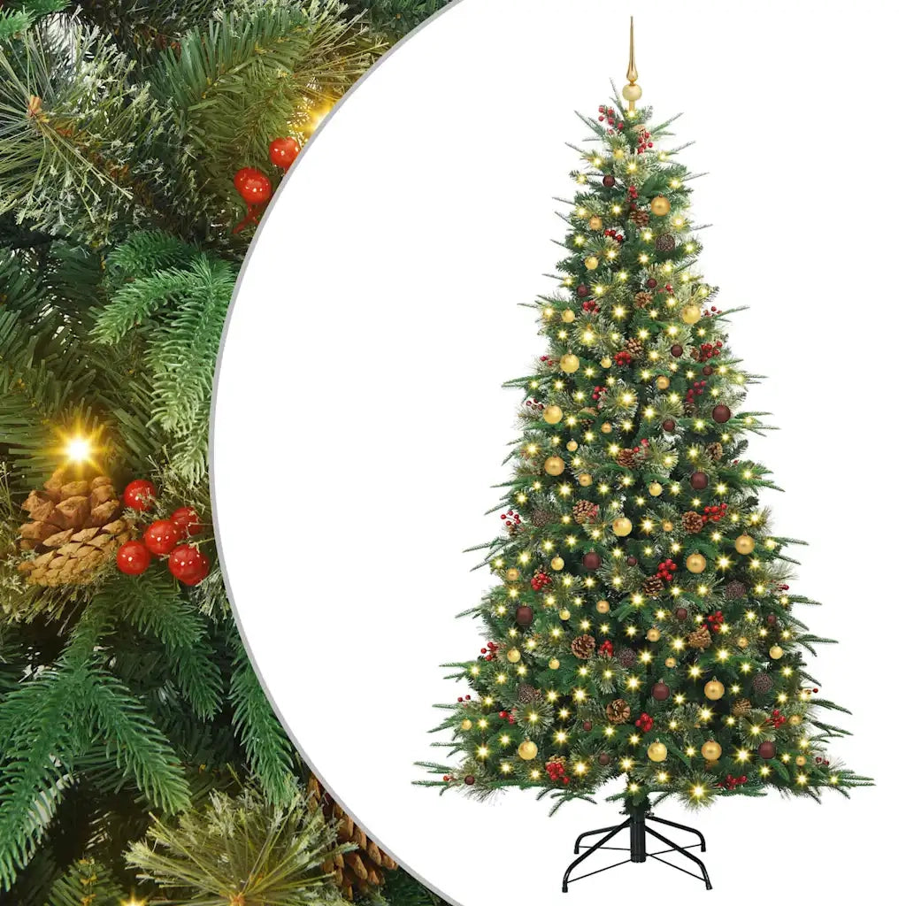 Albero di Natale Artificiale con Rami Pieghevoli Verde 240 cm 3397442