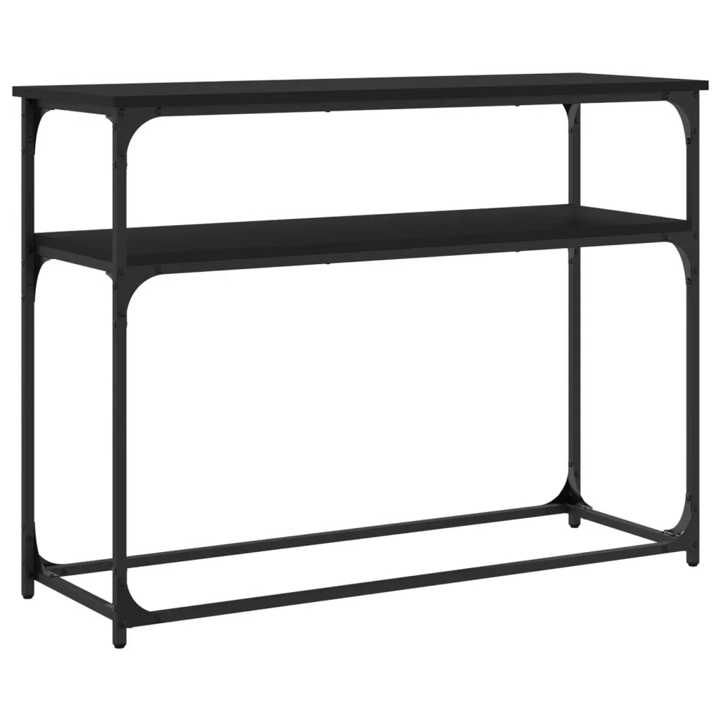 Tavolino Consolle | Tavolo d'Ingresso Nero 100x35,5x75 cm in Legno Multistrato