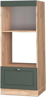 Mobile cucina microonde Fame-Line, Verde-oro Country House, 60 cm aperto, per la combinazione con altri moduli della serie Fame-Line