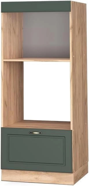 Mobile cucina microonde Fame-Line, Verde-oro Country House, 60 cm aperto, per la combinazione con altri moduli della serie Fame-Line