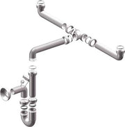 SIFONE PP SALVASPAZIO 2 VASCHE + 1 ATTACCO - BIANCO MM 40 11/2- 5 pezzi