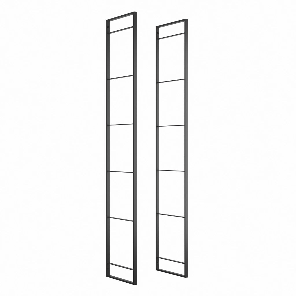 Emuca Struttura per Scaffale Lader, 1790, Verniciato nero, Acciaio