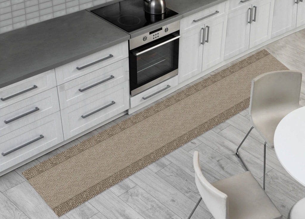 Tappeto Passatoia Cucina Antiscivolo Sottolavello Digitale Fantasie Varie - 50x320 - Bourbon Beige