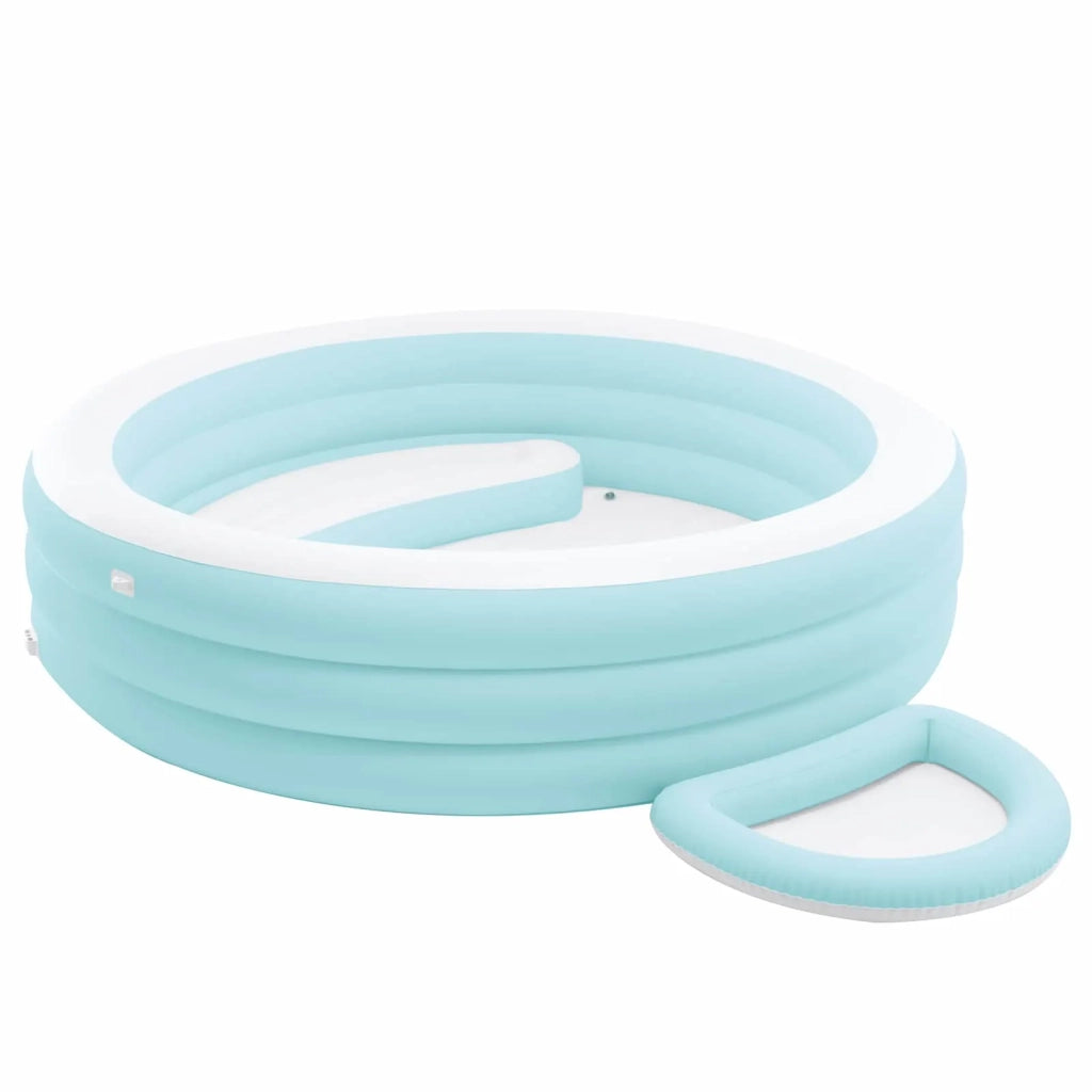 INTEX Float Lounge da Piscina con Tenda Azzurro Chiaro e Bianco PVC 42035613