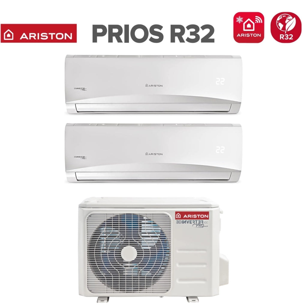 Condizionatore Dual Split Ariston Prios 9+9 con Dual C 50 XD0-O R-32 Wi-Fi Optional