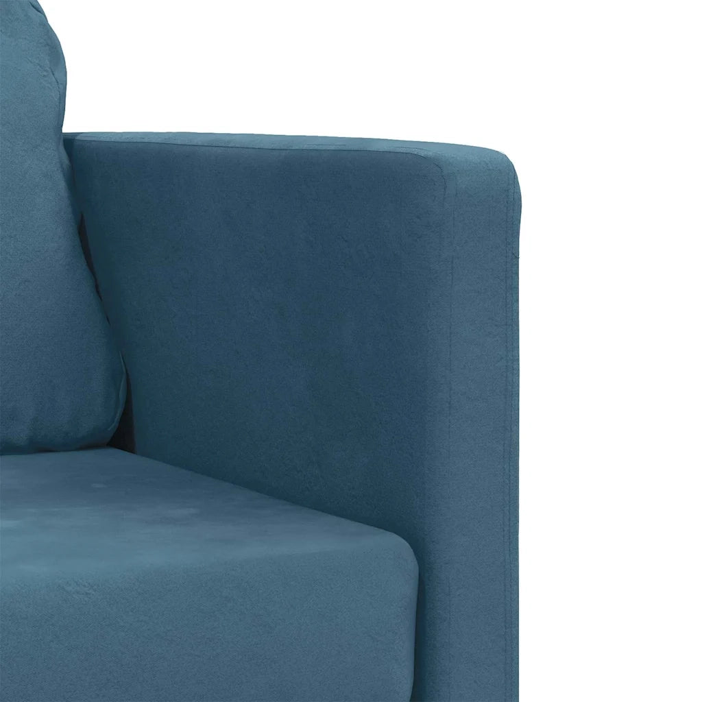 Divano letto | Sof¨¤ letto | Letto singolo da Terra 2 in 1 Blu 122x204x55 cm Velluto