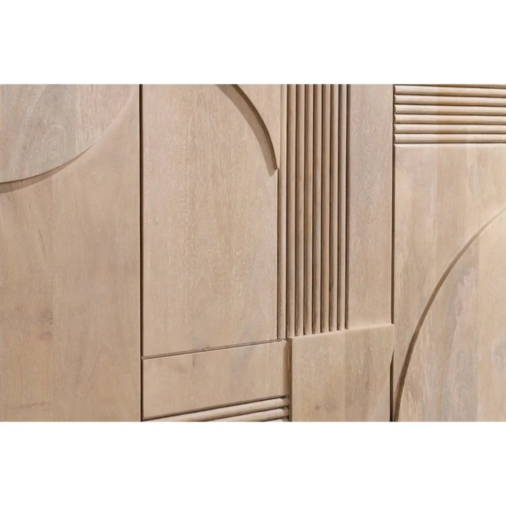 Buffet ORINO 170 cm – Legno massiccio di mango sbiancato – Stile Art Déco