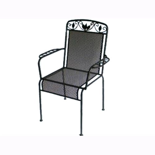 Sedia Da Giardino Esterno Mod. Mango In Acciaio Seduta E Schienale Grigliato 1Pz