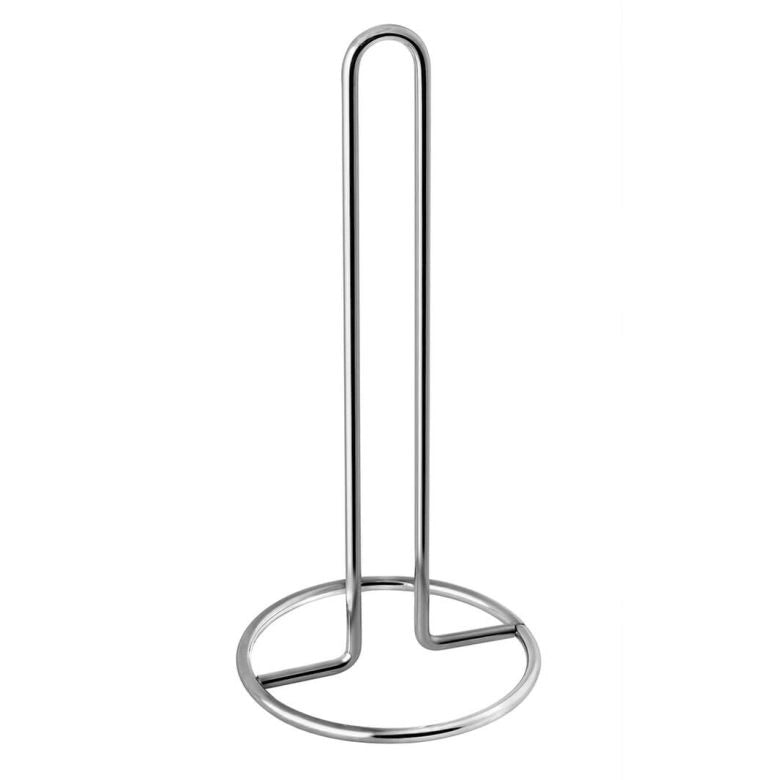 Portarotolo di carta assorbente KADAX, in acciaio, argento, per asciugamani da cucina, stabile, 31 cm