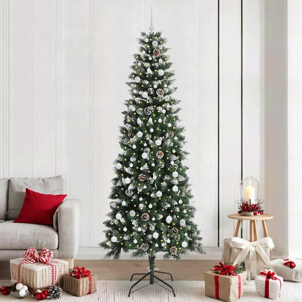 Albero di Natale artificiale con 300 LED Verde 240 cm 3395847
