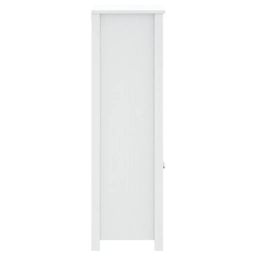 Mobile da Bagno BERG Bianco 69,5x34x110 cm Legno Massello Pino 358546