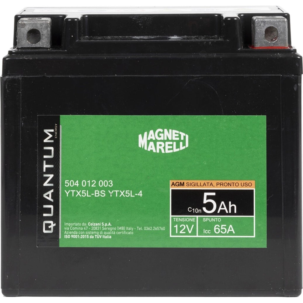 BATTERIA MOTO QUANTUM 5AH AGM-CCA 65A DX