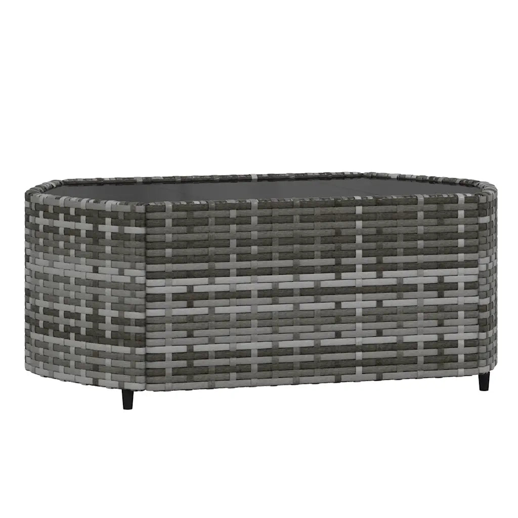 Set Divani da Giardino 3 pz con Cuscini in Polyrattan Grigio 319775