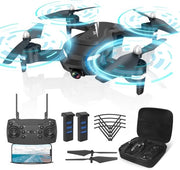 Drone con camera 1080p quadricottero FPV pieghevole - tempo di volo 26-30 minuti - sensore di gravità 3D - modalità senzatetto - avvio/atterraggio con un solo pulsante