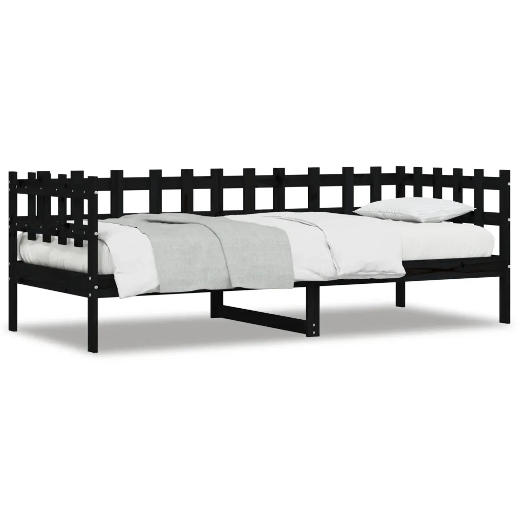 Dormeuse Nera 90x190 cm in Legno Massello di Pino 840384
